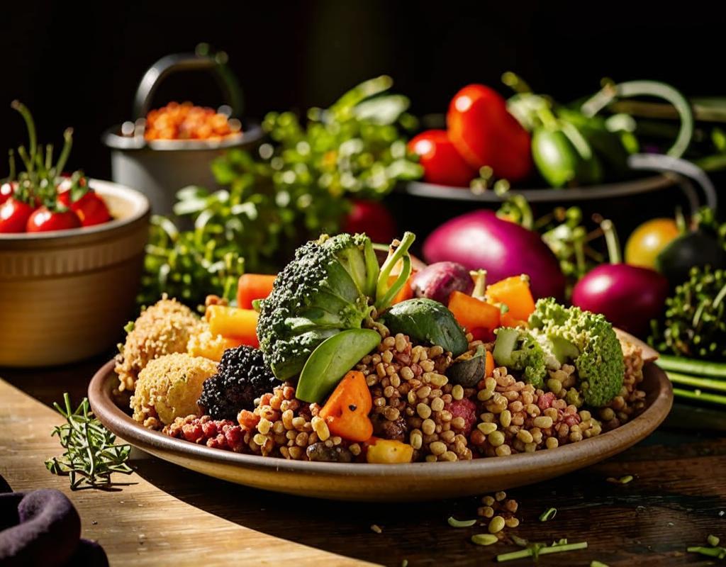 Vibrant vegetarian dish
