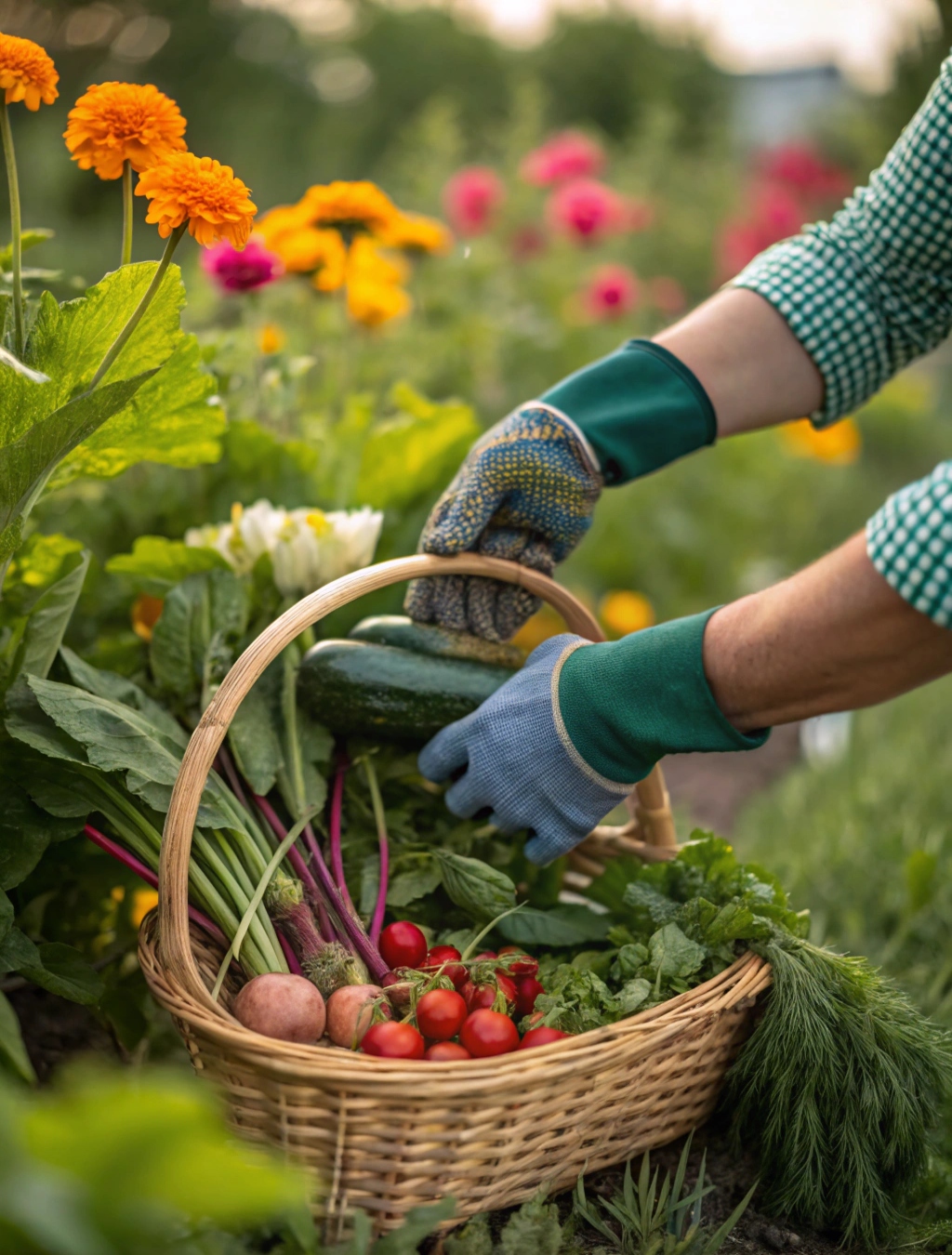Community garden gathering
